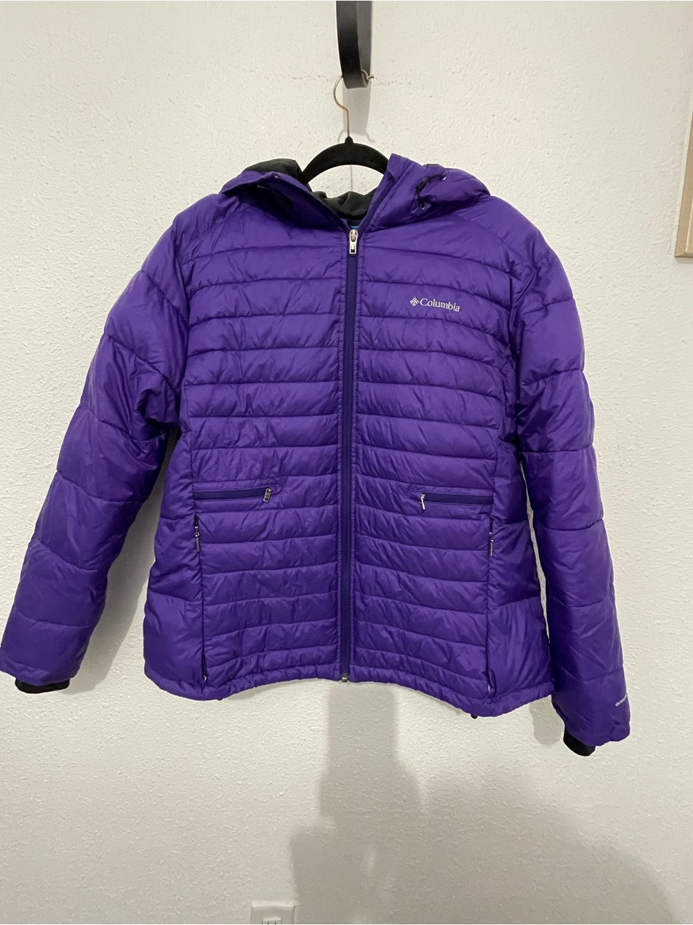 Columbia Hooded Powder Pillow Puffy Jacket Purple Womens Size 1X